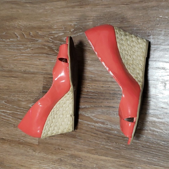 (8.5) Dexflex Comfort Peep Toe Wedge Heel Espadrilles Modern Contemporary - Picture 7 of 15